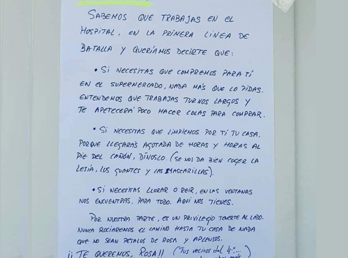 Ante la falta de empatía 😒 de unos... aparece la fraternidad vecinal de otros 💞🏢