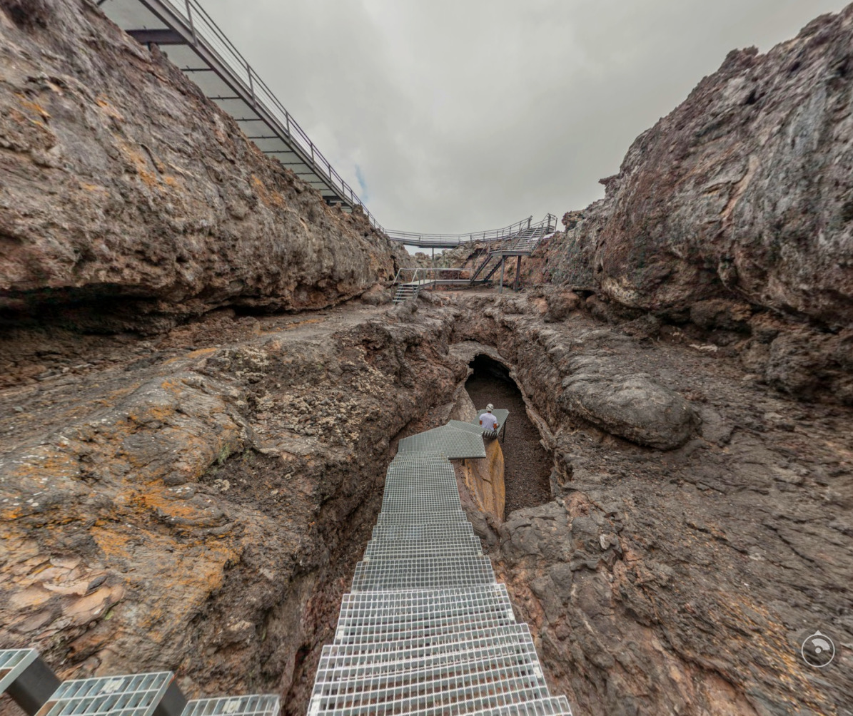 Recorrido virtual en 360º 🔄 por un tubo volcánico 🌋 de La Palma