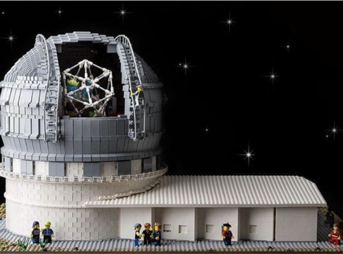 Un réplica en LEGO 🧱 del Grantecan, el mayor 🔭 telescopio del Mundo 🌎