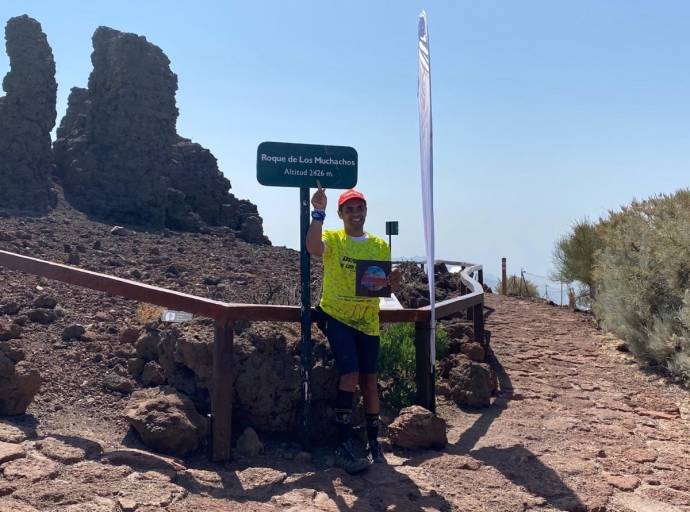 David Rodríguez🥇, el atleta🏃‍♂️con discapacidad que ha coronado🌄 La Palma 