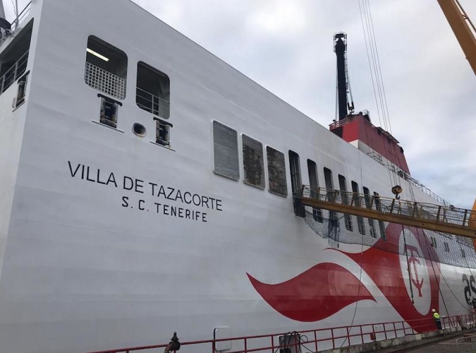 La ‘Villa de Tazacorte’ 🚢 se pone a punto para surcar los mares🌊