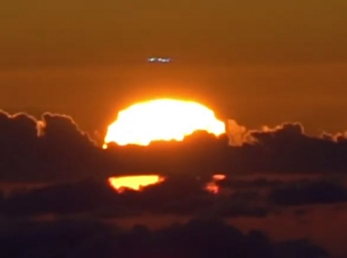 Así se ve el Rayo Verde 🌞  desde el Roque de Los Muchachos🔭🌄 