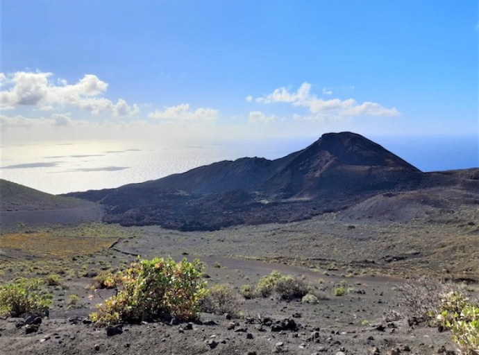 Medio Ambiente ♻️  realiza labores de restauración y acondicionamiento en el entorno del Teneguía 🌋