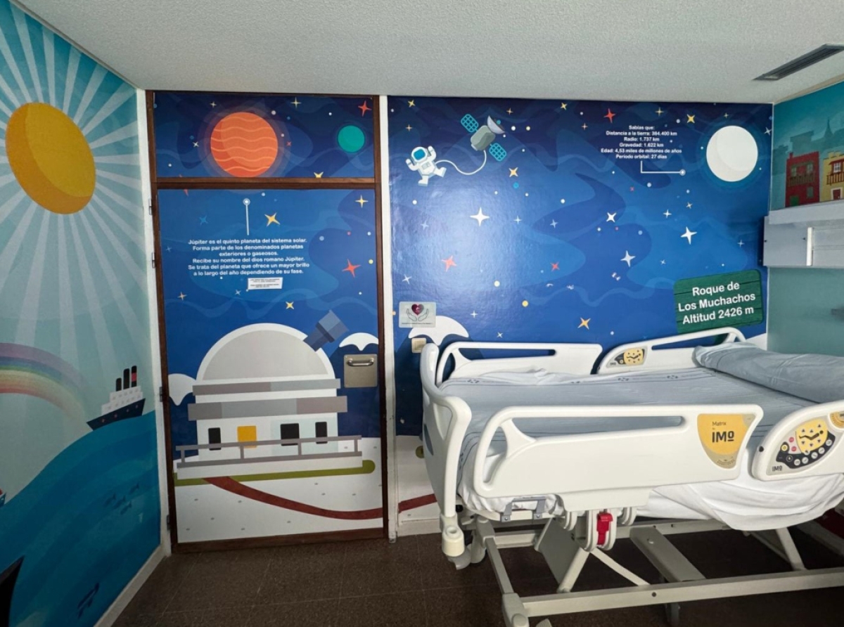 Animales🐋, el espacio🌌 y personajes animados🤠 animan la estancia en Pediatría 